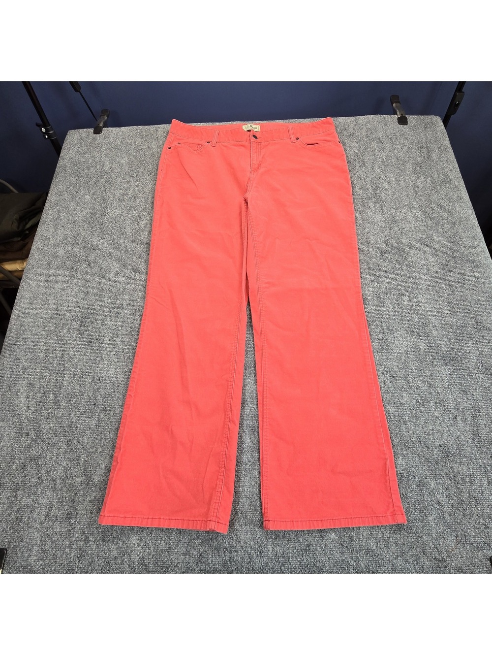 L.L.Bean Straight Fit Coral Corduroy Pants Women's 20 Regular Stretch